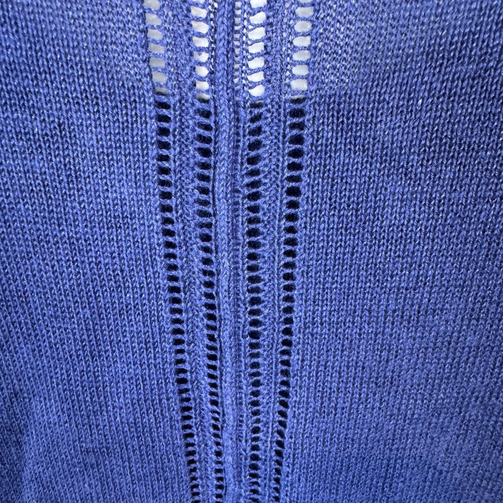 Eileen Fisher Linen Sweater‎ Size Small Purple Popover Breathable Beach Coastal - Picture 4 of 7